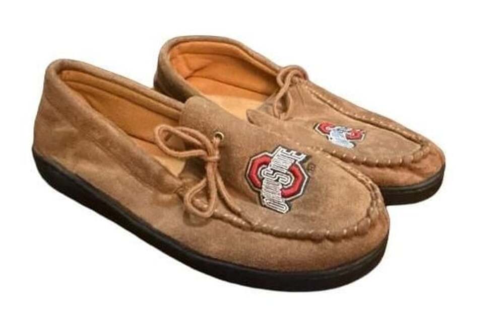 Ohio State Buckeyes Moccasin Slippers Size 10 Brown